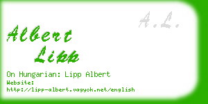 albert lipp business card